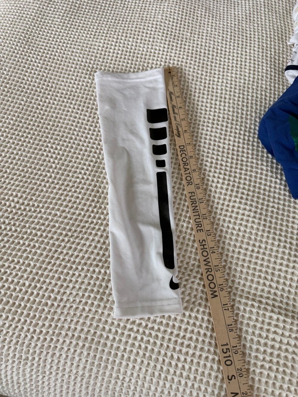Nike White Arm Sleeve with Black Stripe and Swoosh